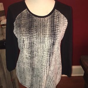 Warm cozy faux fur front top